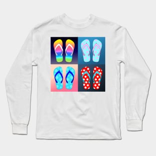 Flip Flop Pop Art Long Sleeve T-Shirt